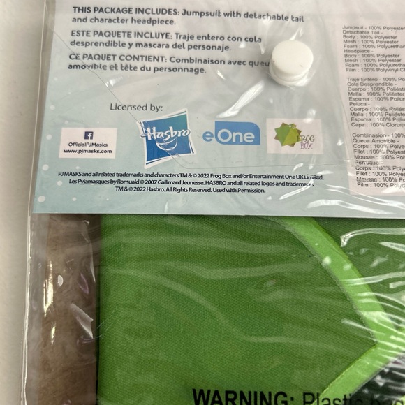 Costume Disguise PJ Masks Gekko Costume Toddler Size 3T-4T Target Exclusive New - Picture 4 of 5